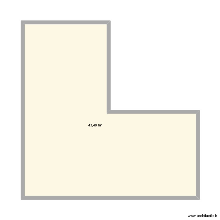 plan annecec. Plan de 1 pièce et 43 m2