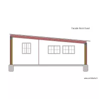 Fa&ccedil;ade nord-ouest plan coupe
