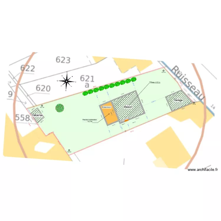 4M - Plan de Masse extension v01. Plan de 5 Pièces et 213 m² 4M - Plan de Masse extension v01. Plan de 5 Pièces et 213 m²