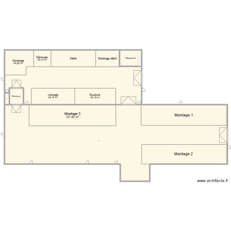Solution 1. Plan de 14 pièces et 1472 m2