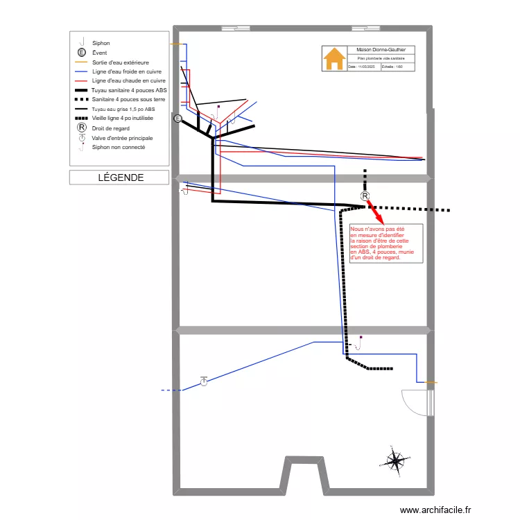 Dionne Gauthier plomberie_vide sanitaire. Plan de 