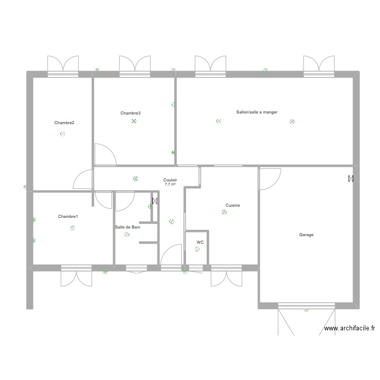 maison thomas. Plan de 10 pièces et 110 m2