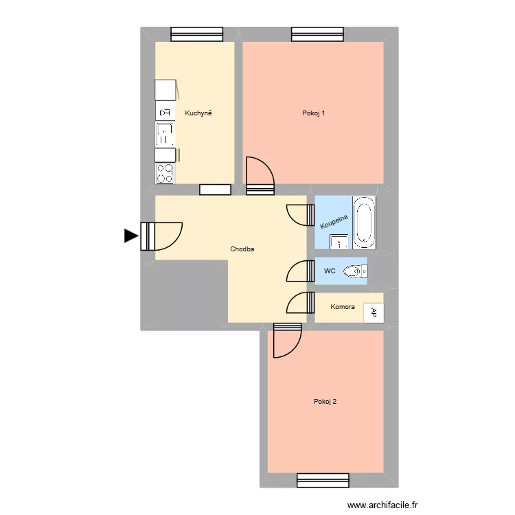 Jana Wericha 446, byt 12. Plan de 14  et 185 m²