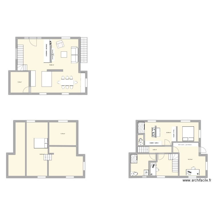 Trèfles roses - Laure. Plan de 9 pièces et 192 m2
