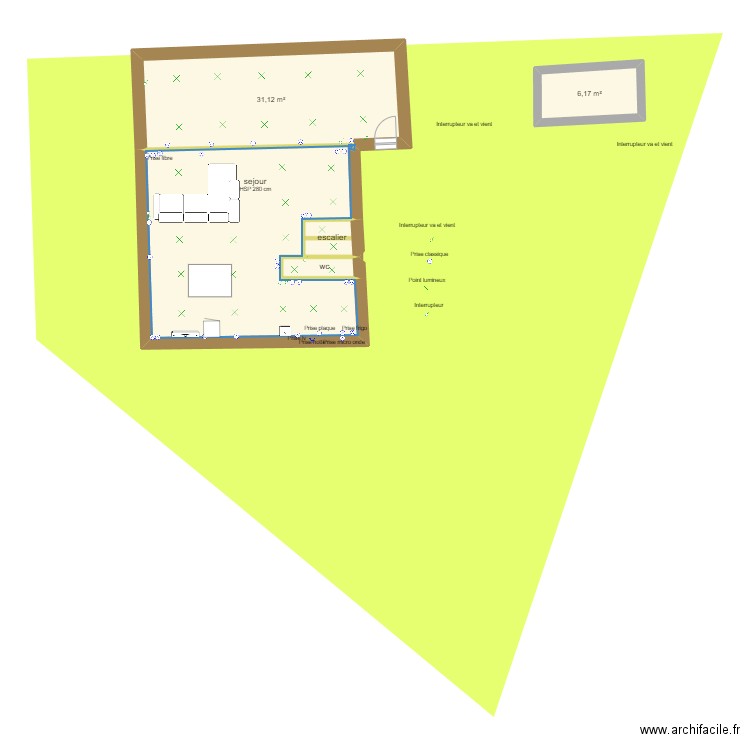 garage. Plan de 0 pièce et 0 m2