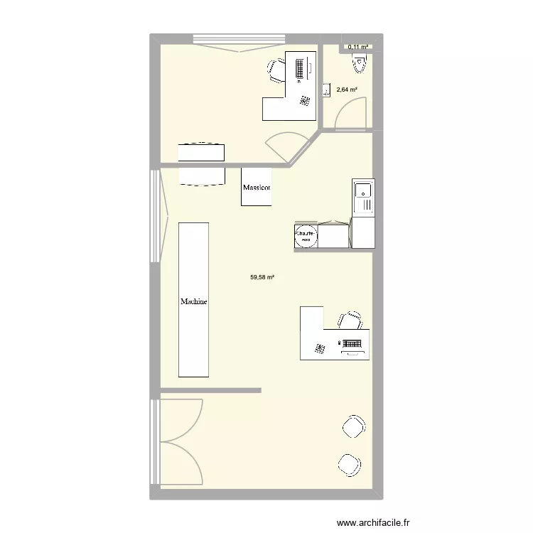 Bureau Obernai. Plan de 3 et 62 m² Bureau Obernai. Plan de 3 et 62 m²