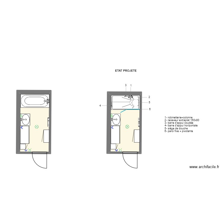 ROUSSEL ADAPT. Plan de 1 pièce et 5 m2