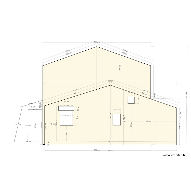 Coupe EST Projet 4. Plan de 0 pièce et 0 m2