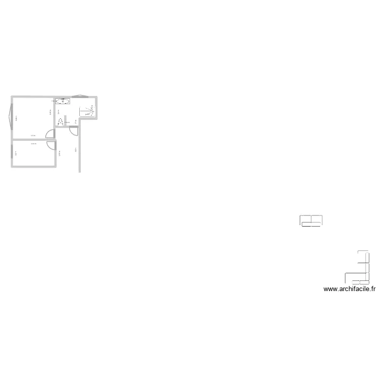 salle de bain_20.01.26_v4 avec douche &agrave; droite. Plan de 1 pièce et 20 m²