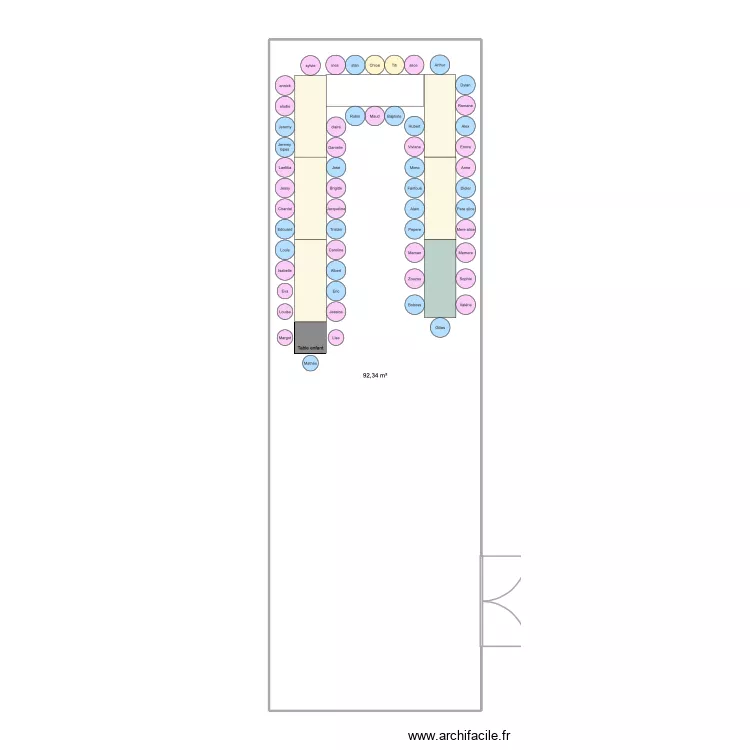titi coco anniv. Plan de 1  et 92 m²