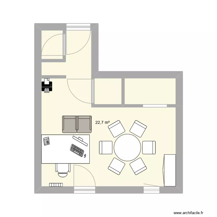 Plan. Plan de 1 Pièce et 23 m² Plan. Plan de 1 Pièce et 23 m²