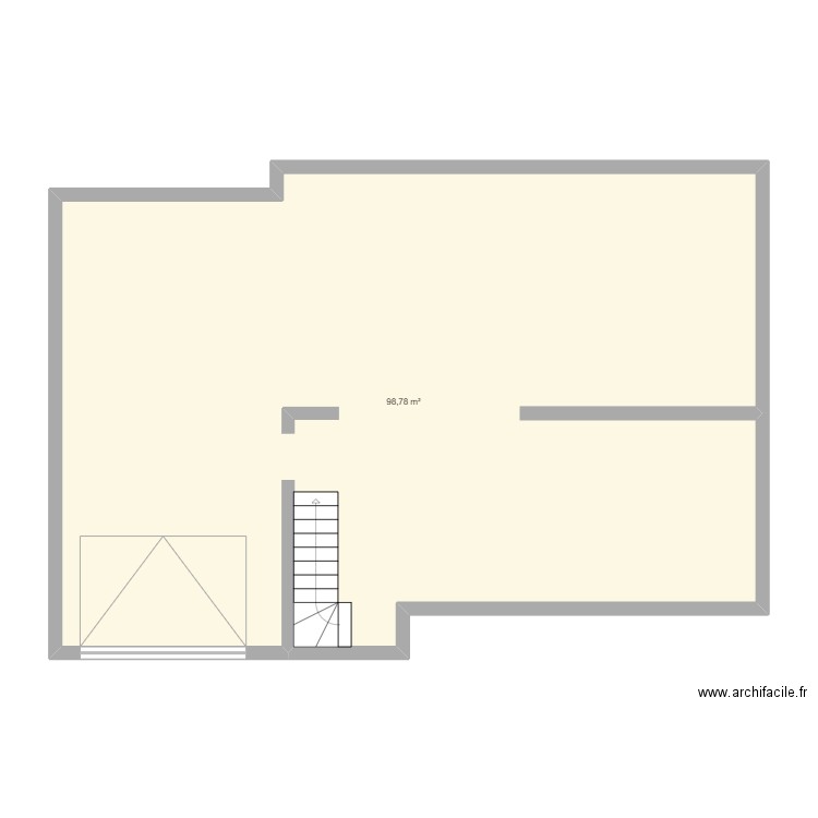 Antoine BISIAU  SS. Plan de 1 pièce et 99 m2