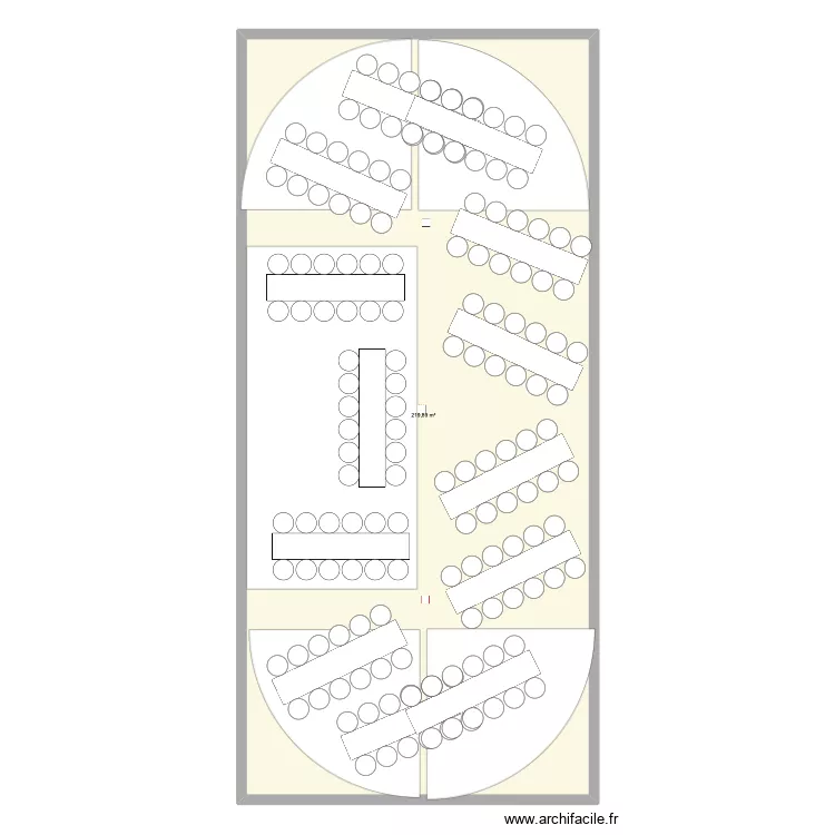 mariage. Plan de 1  et 220 m²