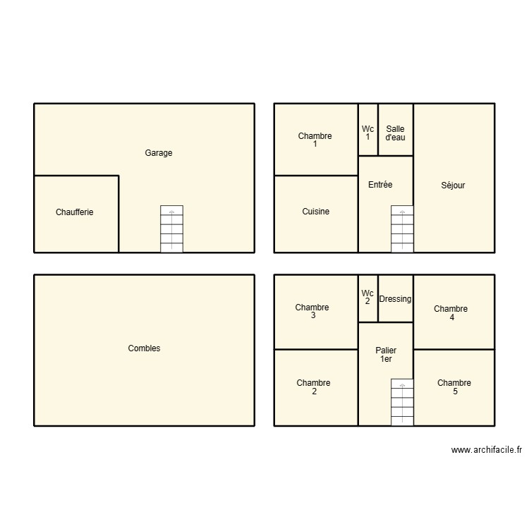 PLONEIS LEGARREC. Plan de 16 pièces et 112 m2