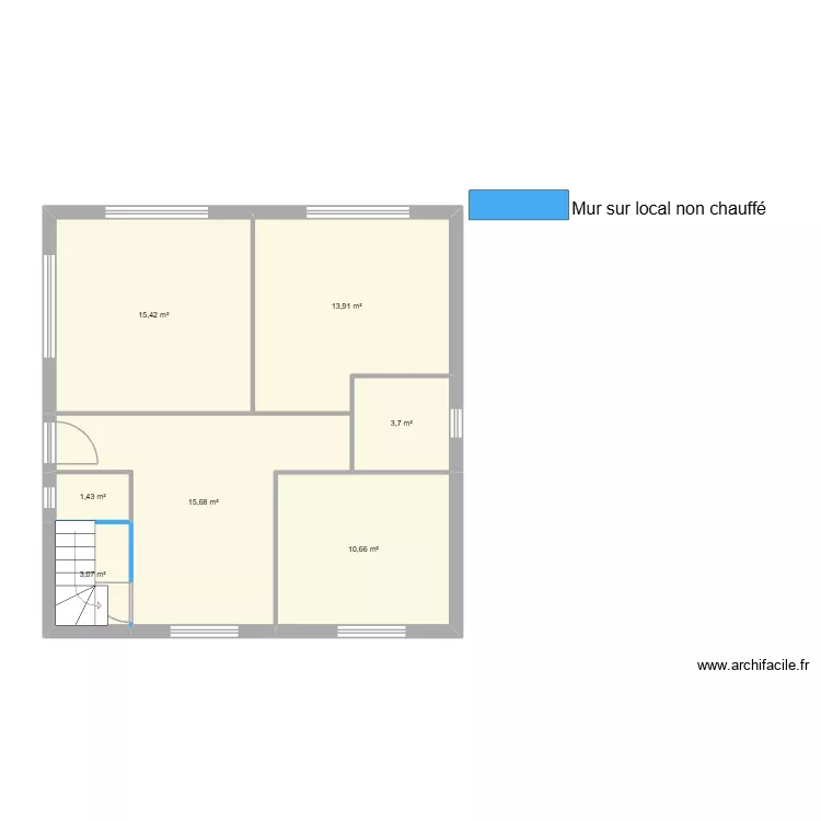 devecchi. Plan de 7  et 64 m²