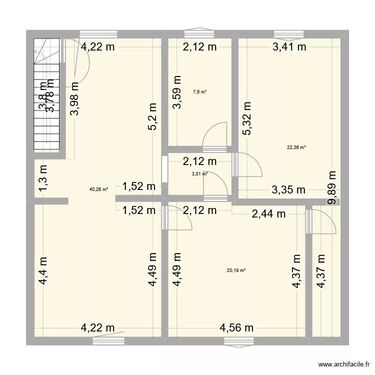 angeveillers actuel. Plan de 5 Pièces et 93 m²