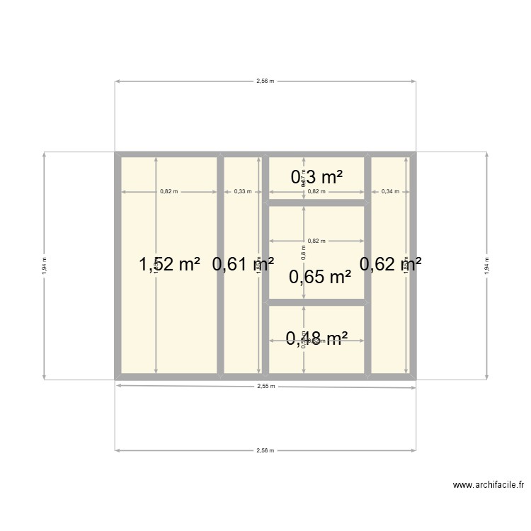 garagezac. Plan de 6 pièces et 4 m2