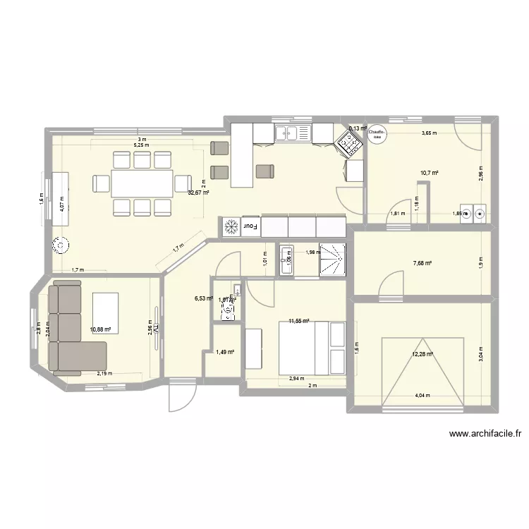 PORTSALL. Plan de 10  et 95 m²