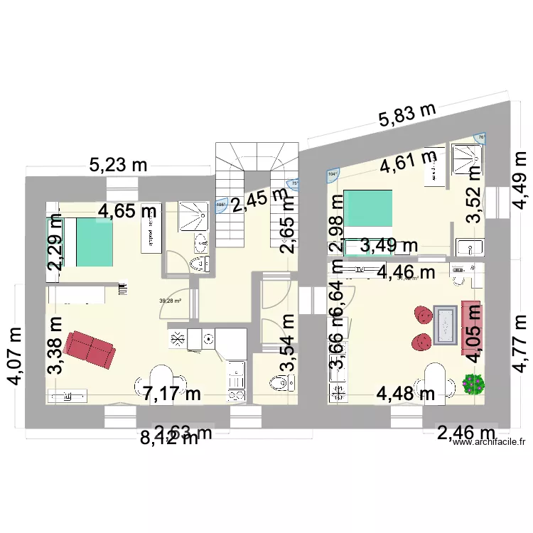 2&deg;etage GM 3. Plan de 
