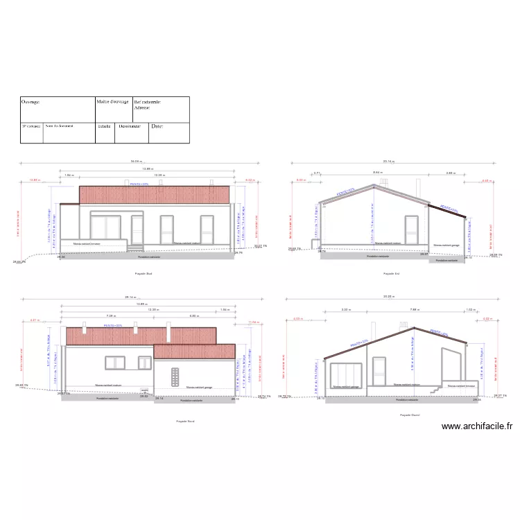 façades existantes Rev1. Plan de façades existantes Rev1. Plan de