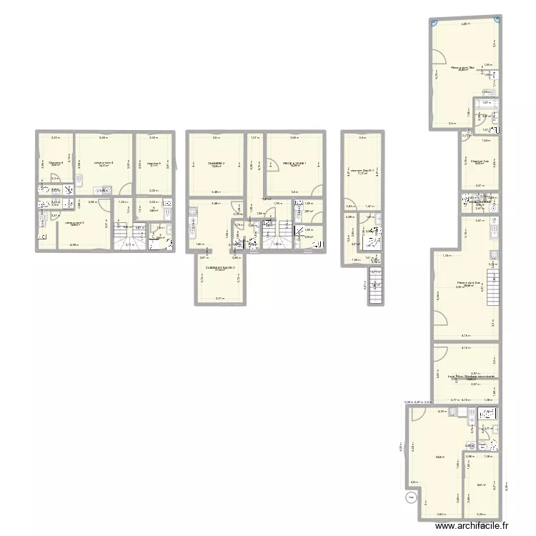 AMENAGEMENT MELUN EXTENSION V° de travail. Plan de 26 Pièces et 270 m² AMENAGEMENT MELUN EXTENSION V° de travail. Plan de 26 Pièces et 270 m²
