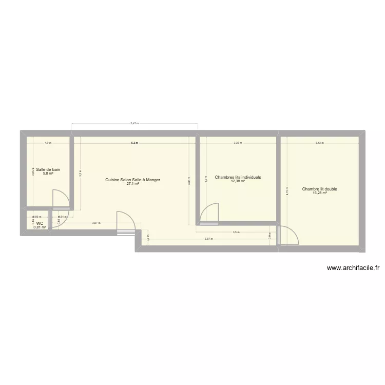 airbnb_sébastien. Plan de 5 et 62 m² airbnb_sébastien. Plan de 5 et 62 m²