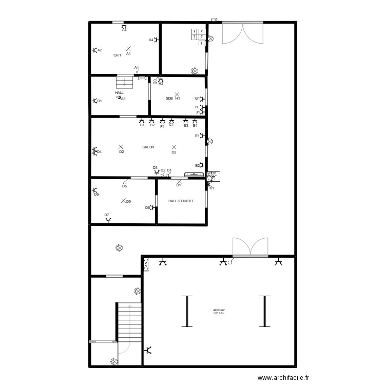 AIT TEDRATE2027. Plan de 8 pièces et 202 m2