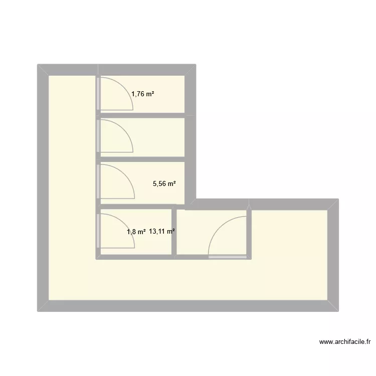 WV SDF. Plan de 4  et 22 m²