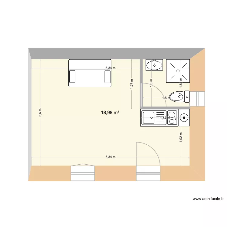 lochenn2. Plan de 1 et 19 m² lochenn2. Plan de 1 et 19 m²