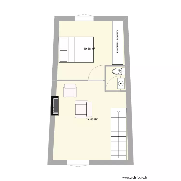 felletin niveau 1avec isolation. Plan de 