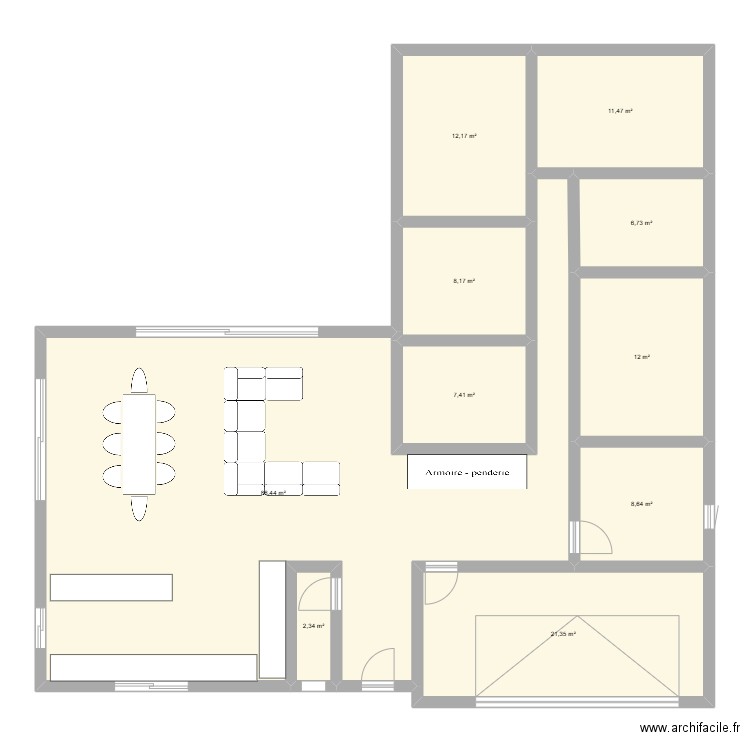 vany 3. Plan de 10 pièces et 177 m2