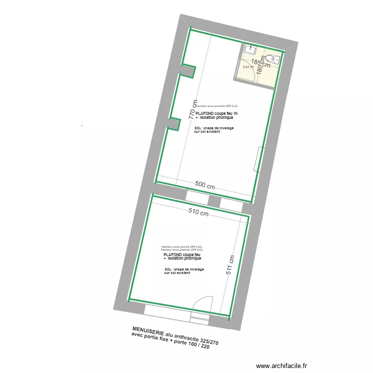 GUITARD PROJET LOCAL RDC . Plan de GUITARD PROJET LOCAL RDC . Plan de