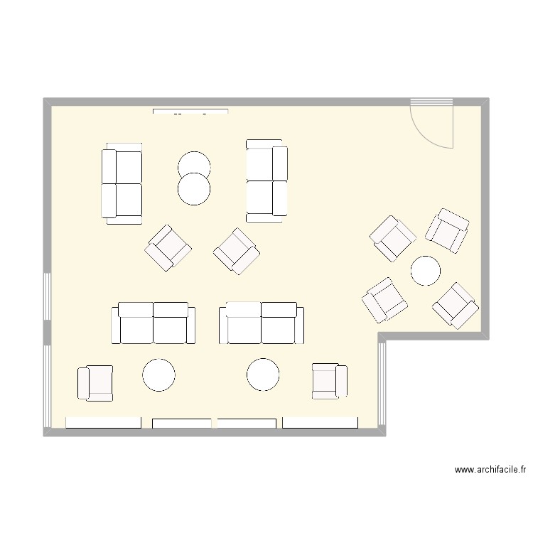 lourdes. Plan de 1 pièce et 57 m2