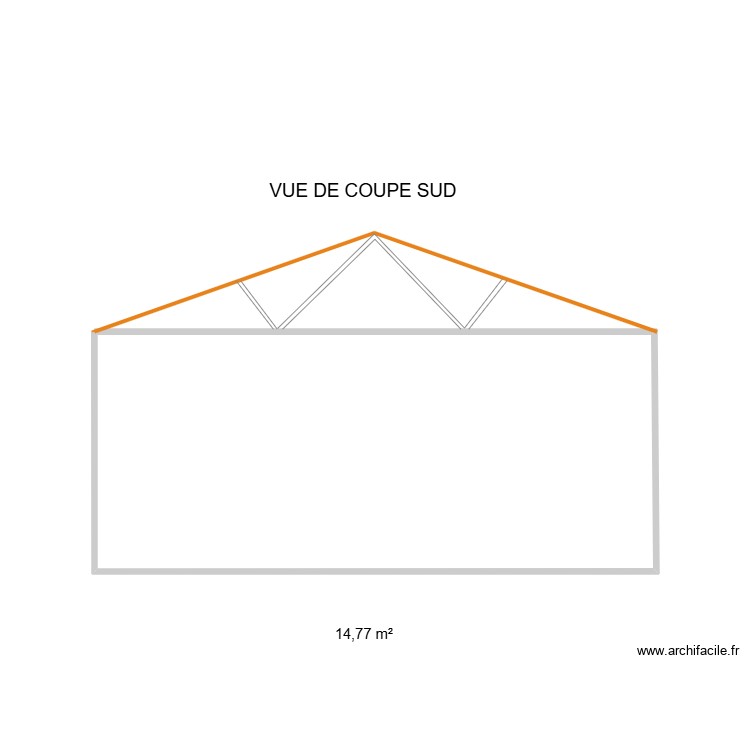 VUE DE COUPE . Plan de 0 pièce et 0 m2 VUE DE COUPE . Plan de 0 pièce et 0 m2