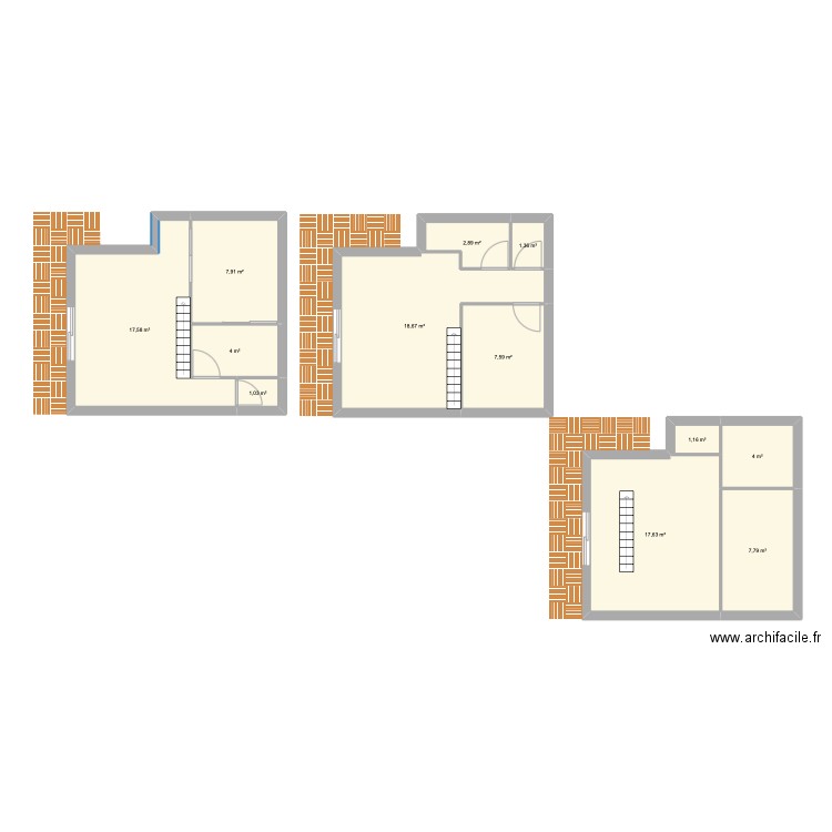 test de plan. Plan de 12 pièces et 92 m2