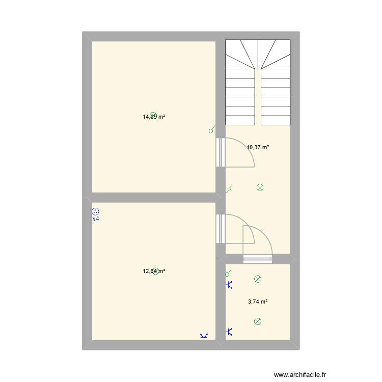 1er papa. Plan de 0 pièce et 0 m2