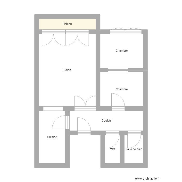 Étage Douvaine . Plan de 8 pièces et 43 m2