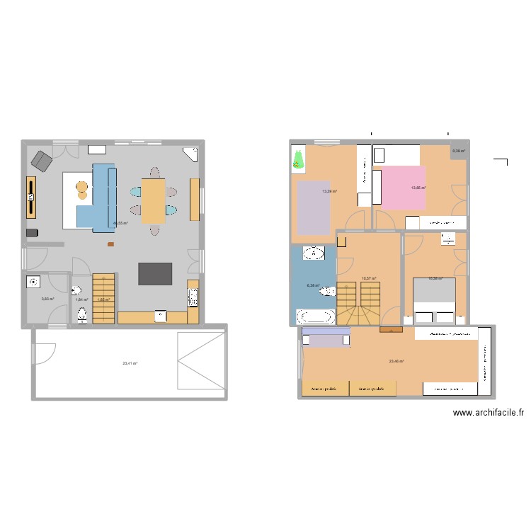 Vouvry. Plan de 12 pièces et 152 m2