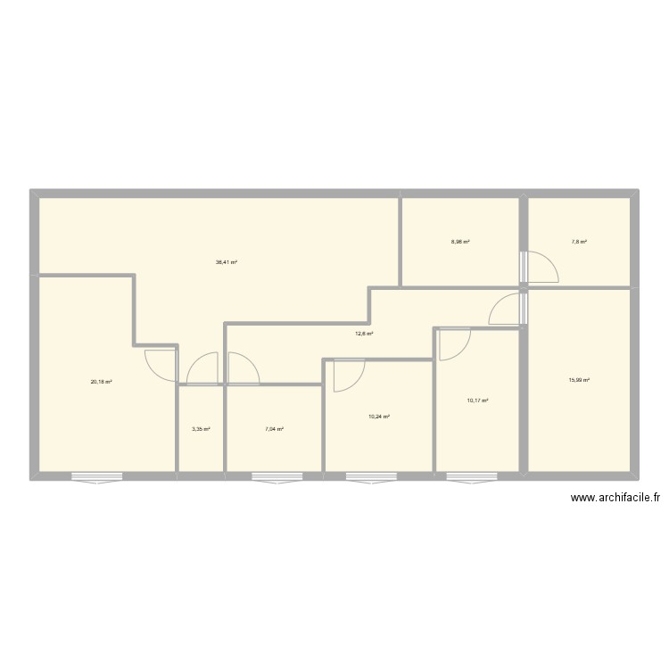 Maison Fauvette. Plan de 10 pièces et 133 m2