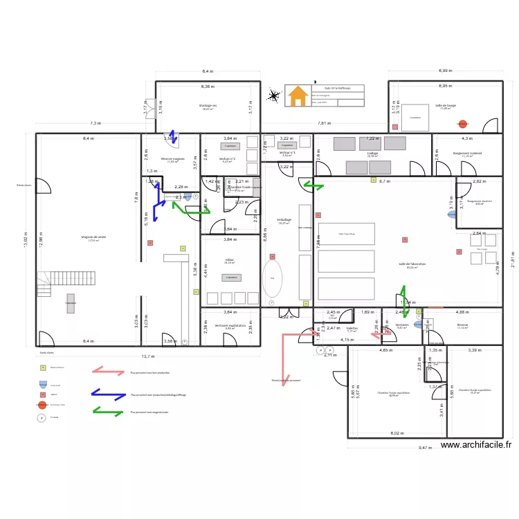 Port Aubry - Flux. Plan de 
