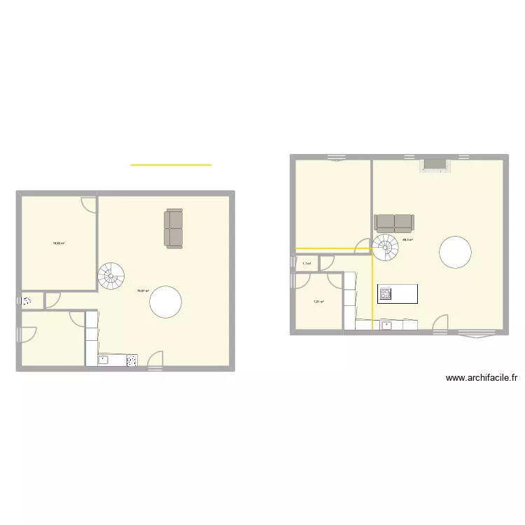 PAPA1. Plan de 5 Pièces et 196 m²
