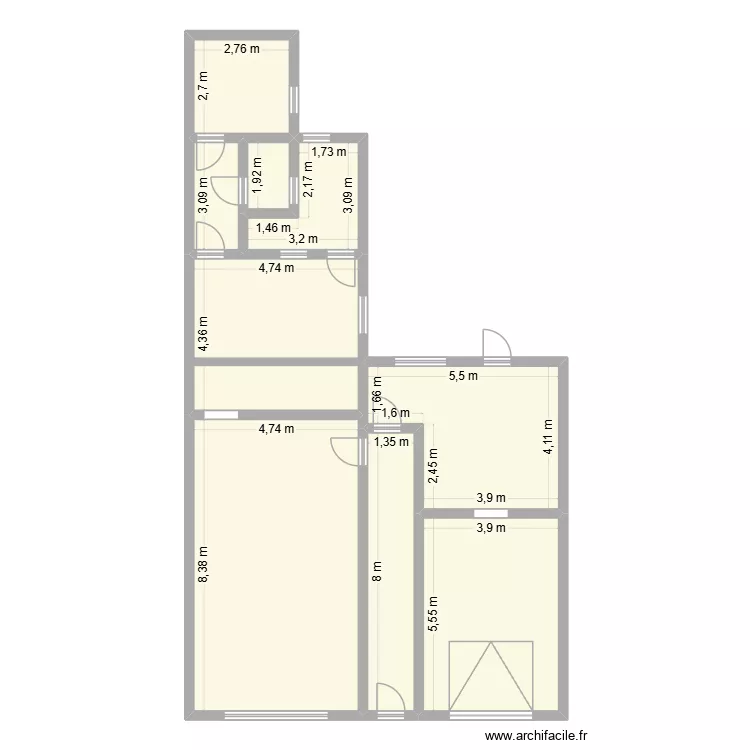 maison K+A. Plan de 9  et 132 m²