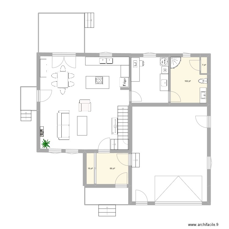 FG-18A. Plan de 4 pièces et 18 m2