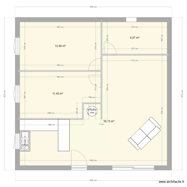 ebauche appart2. Plan de 