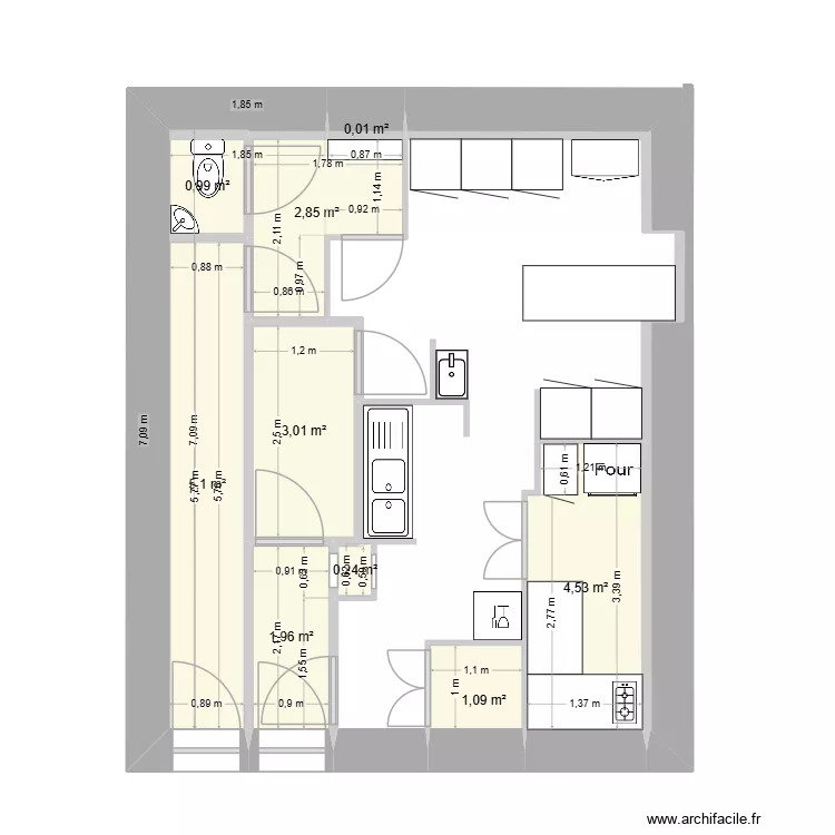 labo4. Plan de 9 pièces et 20 m²