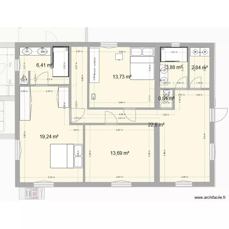 Plan bis. Plan de 14 Pièces et 193 m² Plan bis. Plan de 14 Pièces et 193 m²