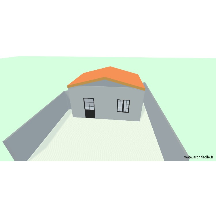 abrit de jardin. Plan de 1 pièce et 63 m2