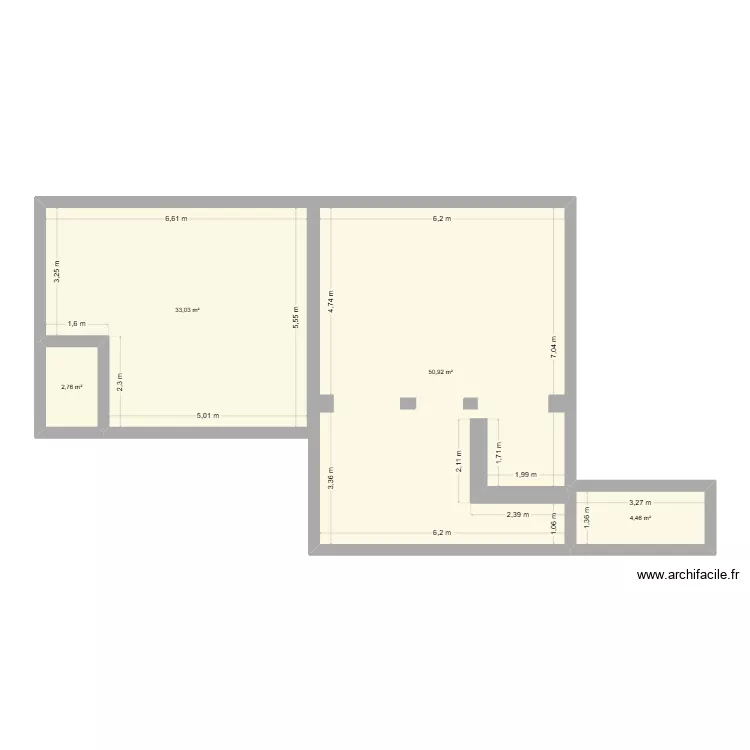Local Willambroux. Plan de 4 et 91 m² Local Willambroux. Plan de 4 et 91 m²