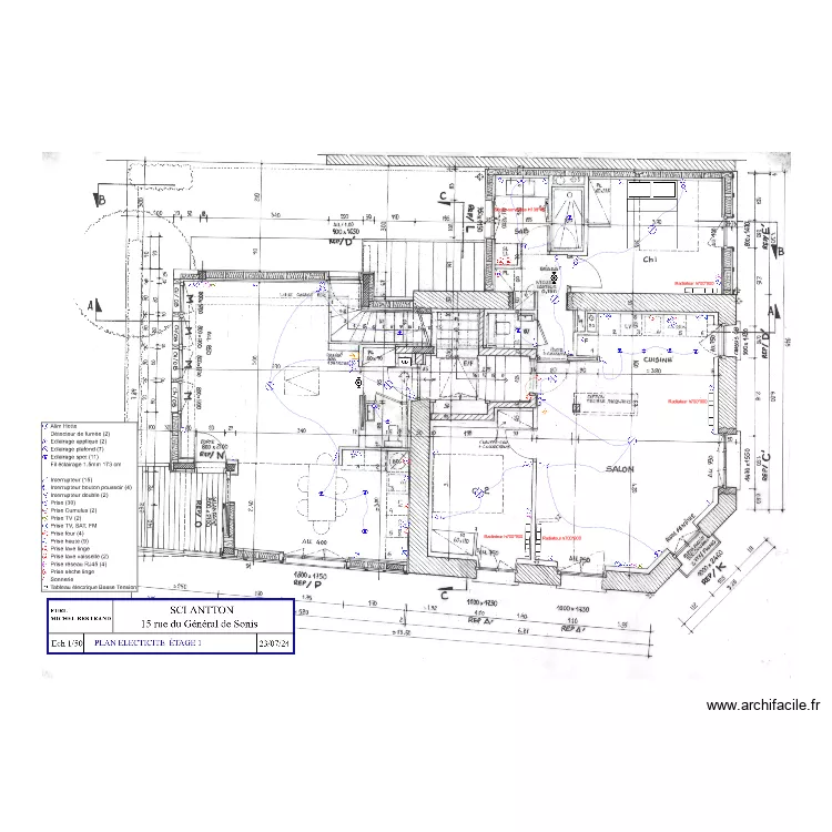 PLAN ELECTRICITE  ETAGE 1 ind C. Plan de 