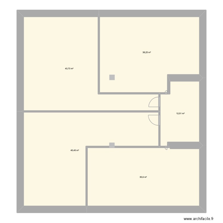 sous comble. Plan de 5 pièces et 176 m2